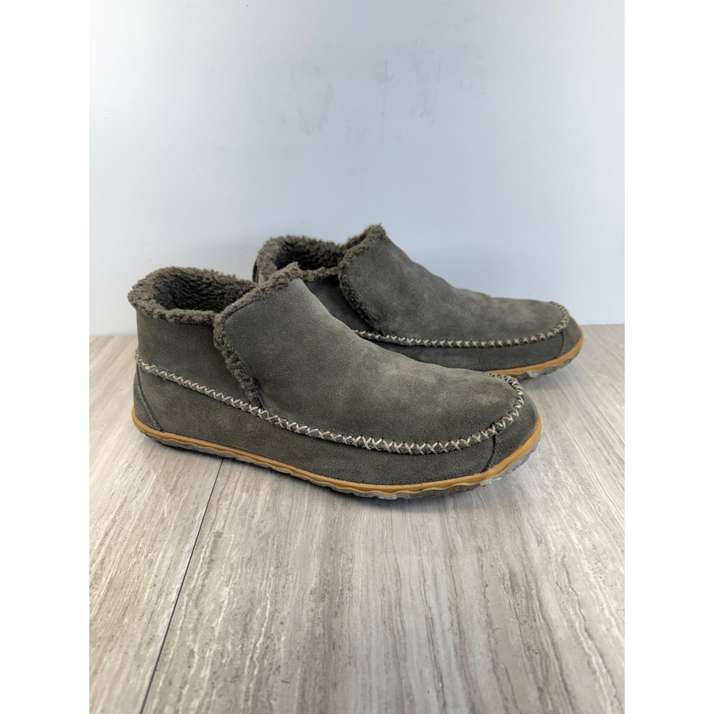 L.L. Bean Mountain Slipper Boot Gray Suede Fleece Lined Men 10 Gorpcore Heritage - Picture 2 of 10